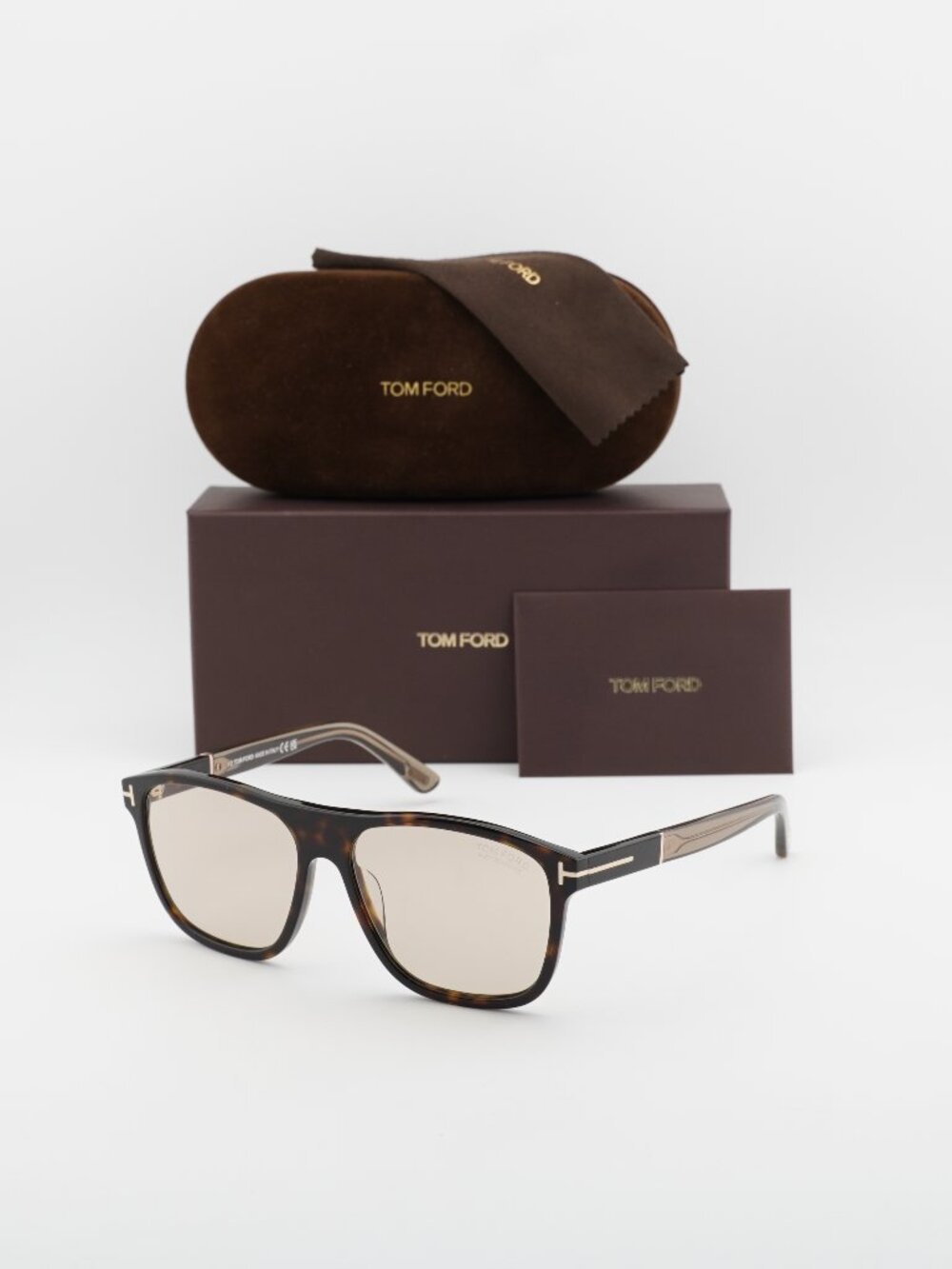 Tom Ford Frances FT1081 52E Square Sunglasses - Havana / Photochromic